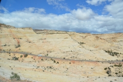 Windy desert road.