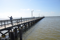 The very long fishing pier.