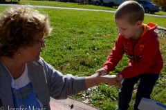 When Gypsy scratch Kate, Cooper ran to get a diaper wipe and cleaned her up.