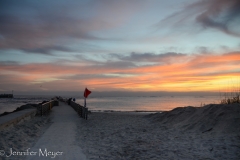 The last morning, I got up in the dark and went to the beach.