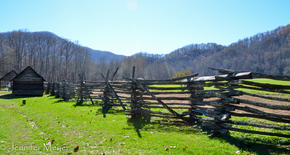 Rail fences.