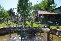 Lowell Davis and his inventive water fountain.