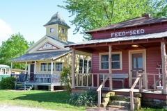 Town hall and feed store.