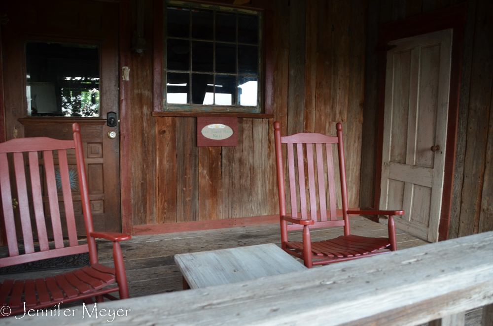 They had cabins overlooking the river.