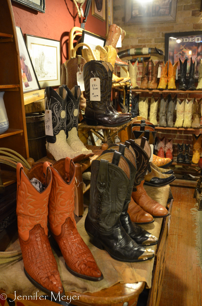 Lots of cowboy boots.