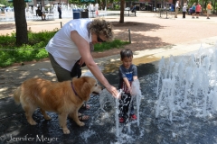 This little boy showed Bailey how it's done.