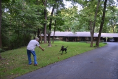 We went to my cousin, Murray's, house for a dinner party.