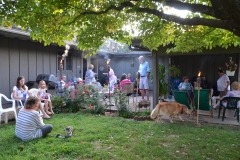 Dad's neighbor Sharon organized a big birthday party that night.