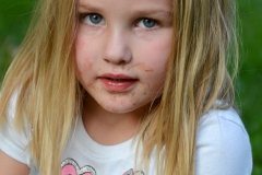 Lanie after chocolate ice cream.